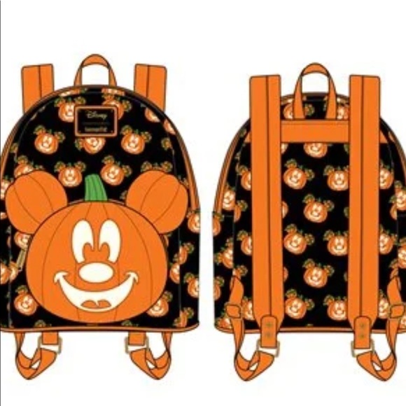 NWT Mickey Mouse glow in the dark pumpkin loungefly - Picture 2 of 5